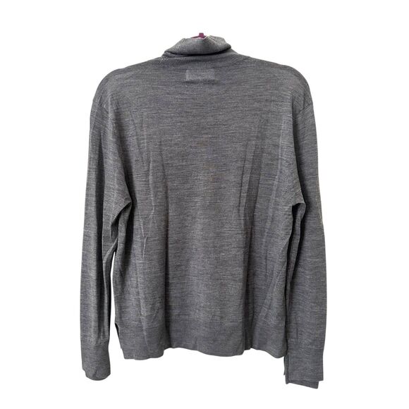 SAINT ART Carla Merino Wool Turtleneck Sweater Grey Medium - Picture 4 of 6